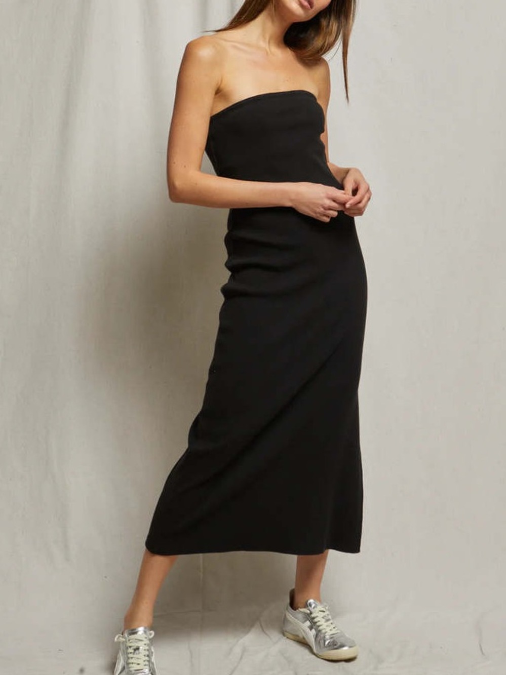 Perfectwhitetee nadine rib strapless dress